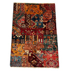 Afghan Hand Knotted/ Knitted Living Room/Dining Room Chob Rang(Shawl Design) Area Rug 4.7ftx3.3ft (CH-M-4.7X3.3-5-N) (Kabul) - Kabul Rugs
