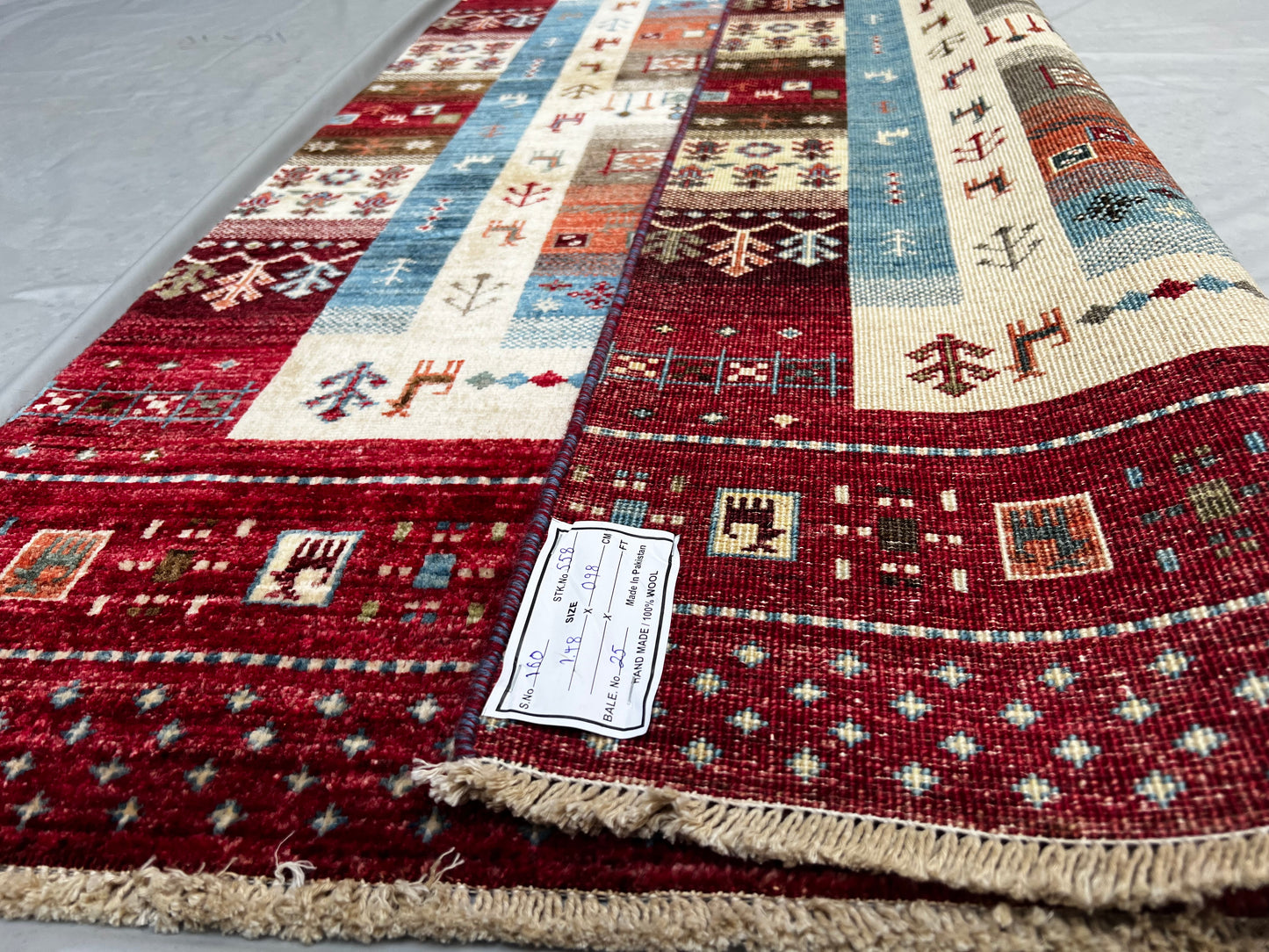Afghan Hand Knotted/ Knitted Living Room/Dining Room Chob Rang(Shawl Design) Area Rug 4.8ftx3.2ft (CH-M-4.86X3.22-8-N) (Kabul) - Kabul Rugs