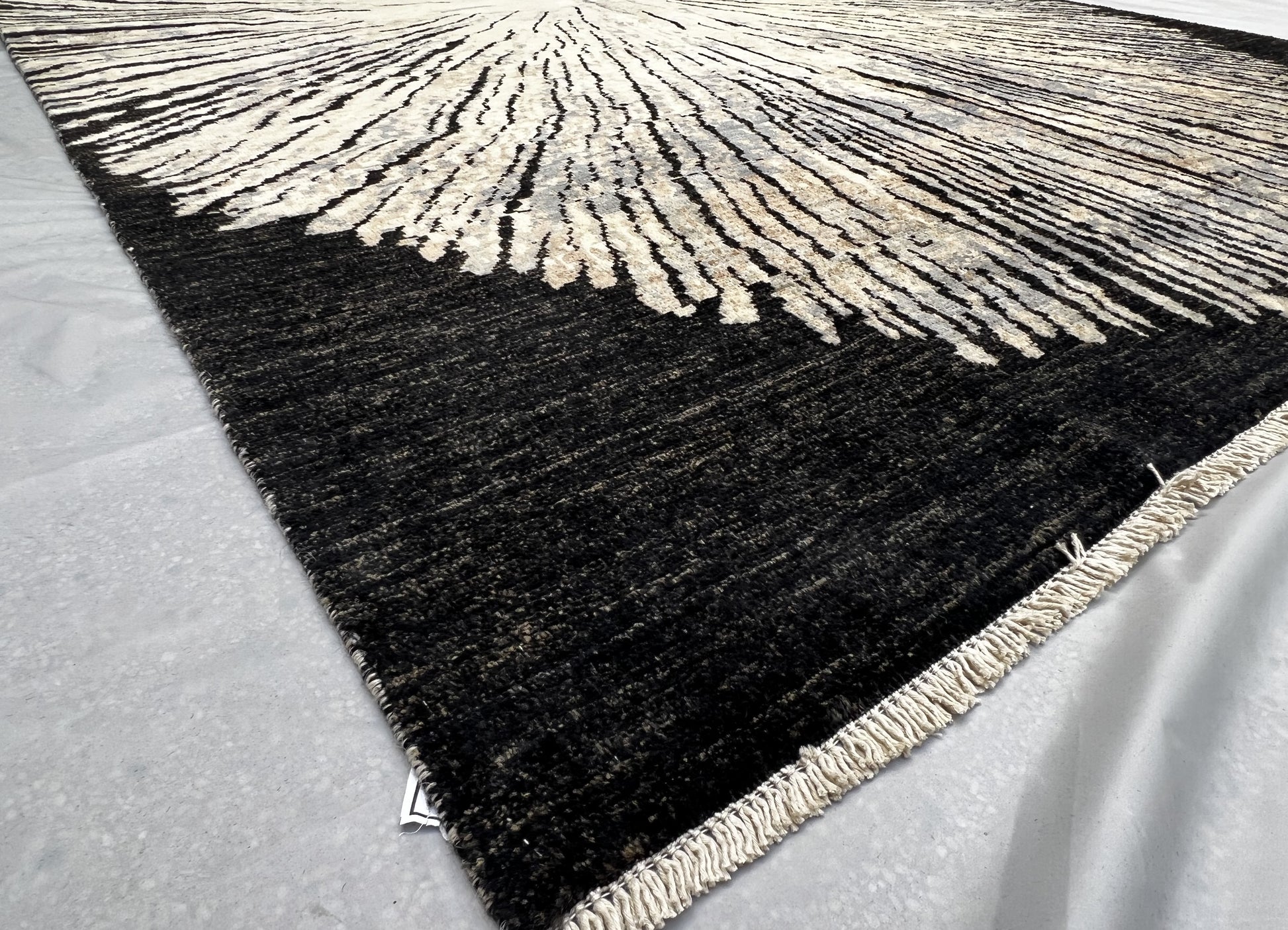 Afghan Hand Knotted/ Knitted Living Room/Dining Room Modern Chob Rang(Shawl Design) Area Rug 8.99ftx5.9ft (CH-M-6X4-11-N) (Kabul) - Kabul Rugs