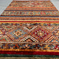 Afghan Hand Knotted/ Knitted Living Room/Dining Room Chob Rang(Shawl Design) Area Rug 4.1ftx2.7ft (CH-M-4.17X2.79-4-N) (Kabul) - Kabul Rugs