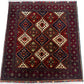 Afghan Hand Knotted/ Knitted Living Room/Dining Room Yousuf Bayi Mernious(Merino) Area Rug 4.4ftx4ft (YB-M-4X6-R/Y/B) (Mazar-e-sharif) - Kabul Rugs