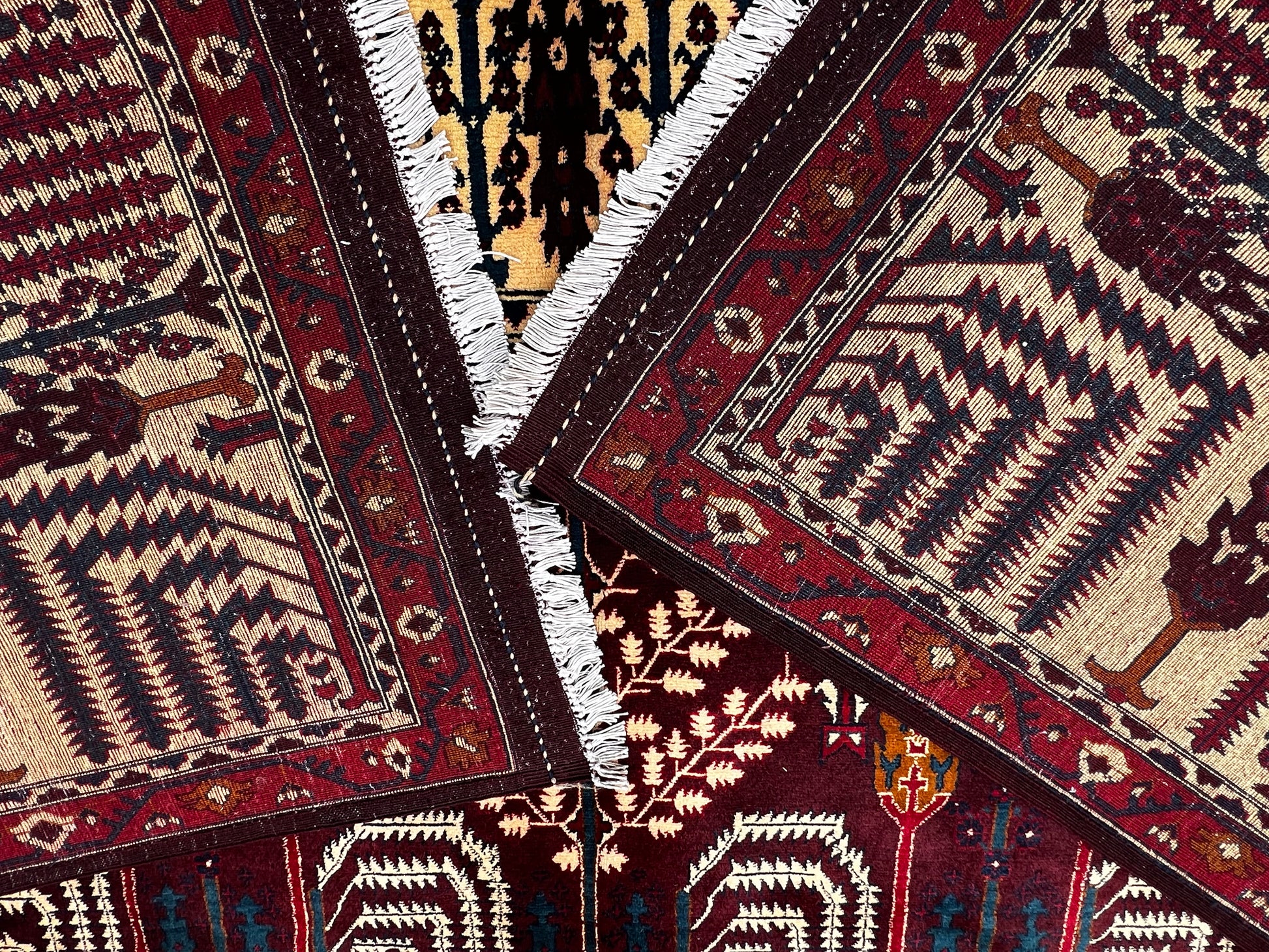 6'4x3'1 feet Afghan rug aqcha hand knotted 196x95 cm - Kelimshop.com