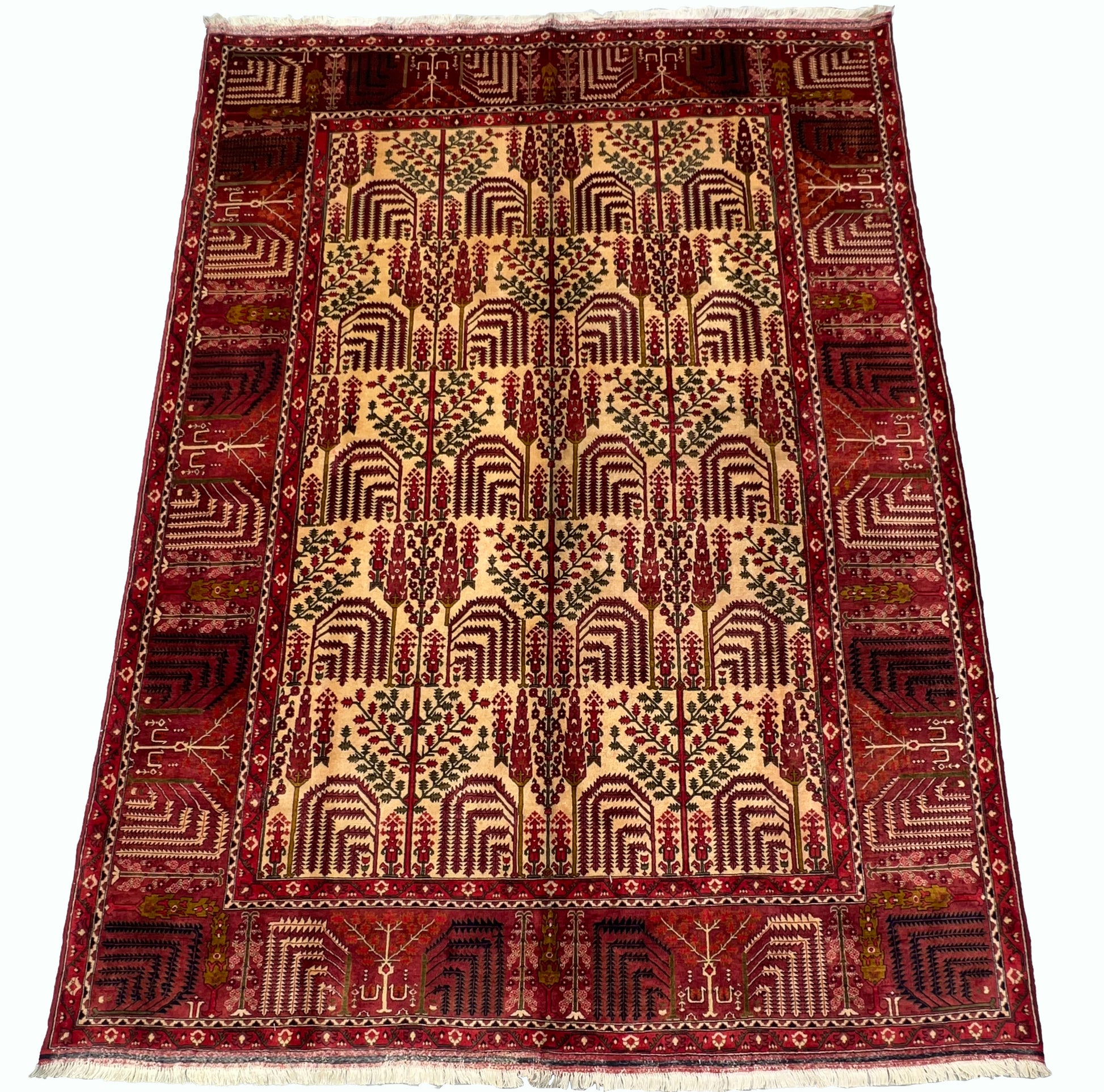 Afghan Hand Knitted/Knotted Area Rug Size 9.5ft x 6.8ft (BL-AND-9.5X6.8-R/O-N) Belgic (Belgique)( Andkhoi) - Kabul Rugs