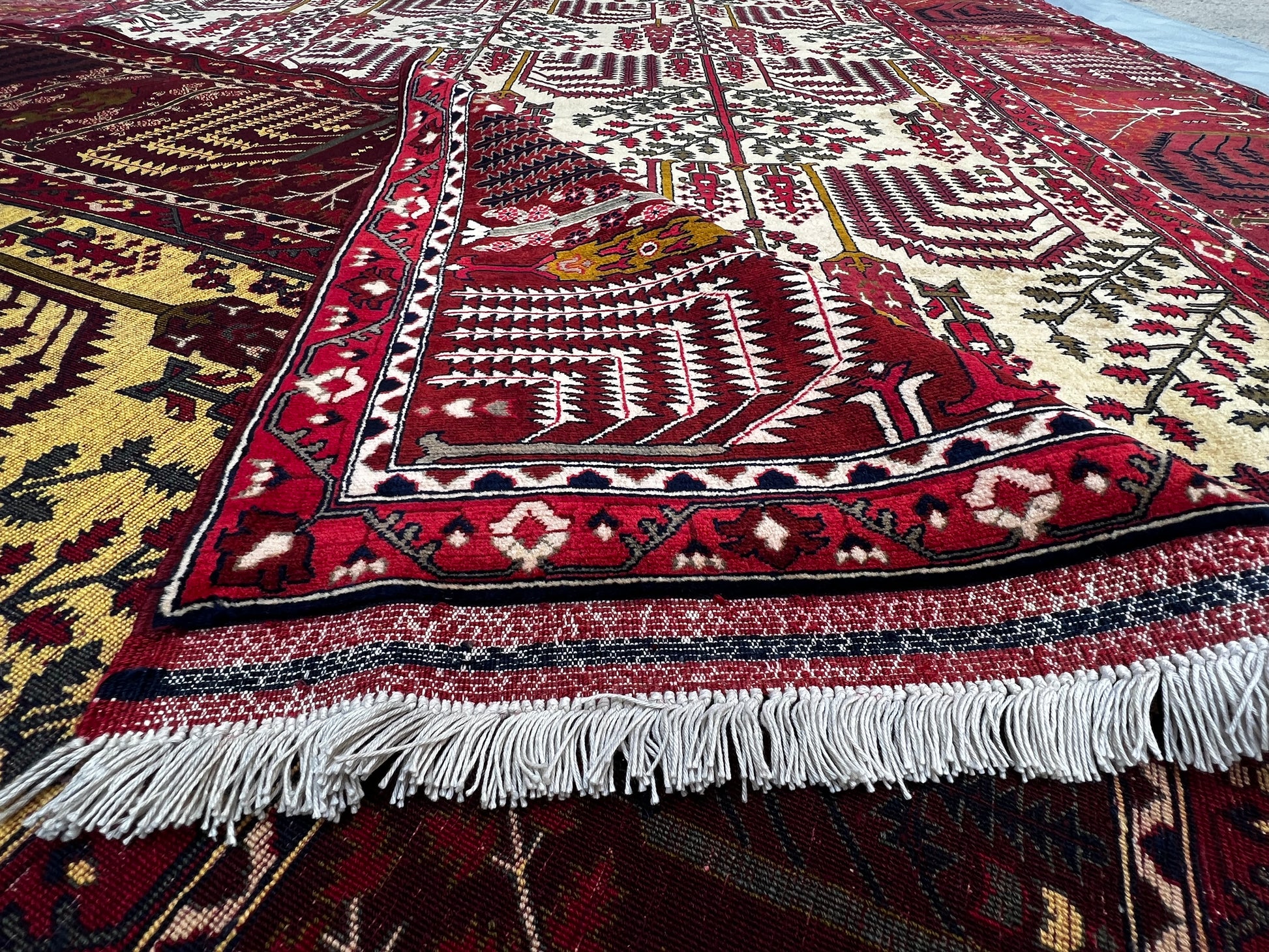 Afghan Hand Knitted/Knotted Area Rug Size 9.5ft x 6.8ft (BL-AND-9.5X6.8-R/O-N) Belgic (Belgique)( Andkhoi) - Kabul Rugs