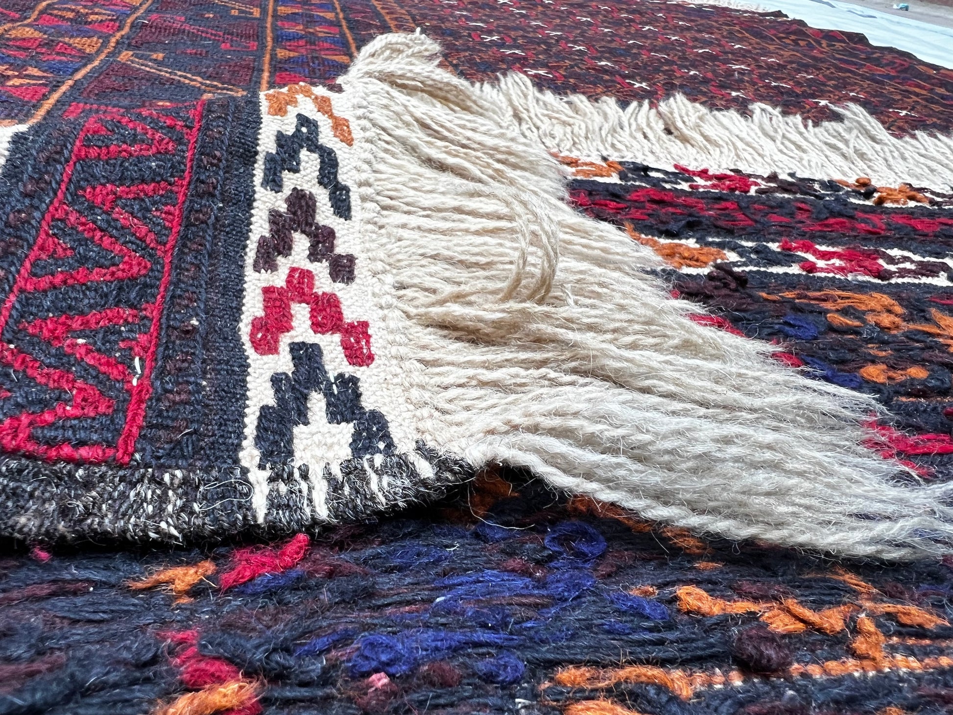 Afghan Hand Knitted/Knotted Living/Dining Room Rug Size 6.4ft x4.1ft (MA-HER-6.4X4.13-R-N) Maliki Kilim (Herat) - Kabul Rugs