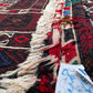 Afghan Hand Knitted/Knotted Living/Dining Room Rug Size 6.4ft x4.13ft (MA-HER-6.43X4.13-R/WH-N) Maliki Kilim (Herat) - Kabul Rugs