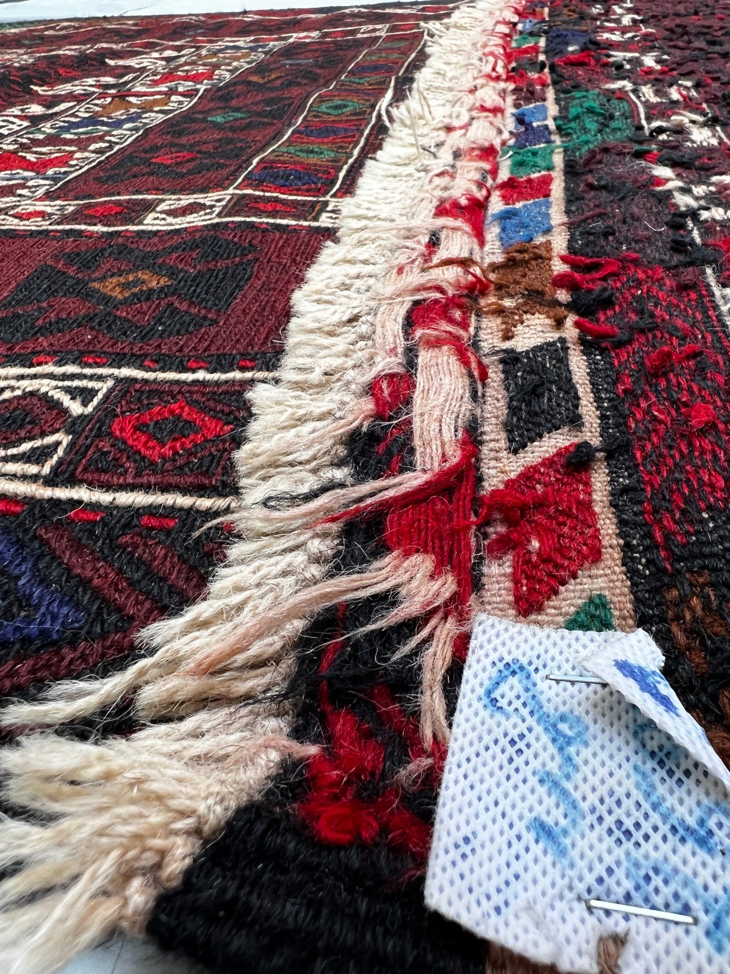 Afghan Hand Knitted/Knotted Living/Dining Room Rug Size 6.4ft x4.13ft (MA-HER-6.43X4.13-R/WH-N) Maliki Kilim (Herat) - Kabul Rugs